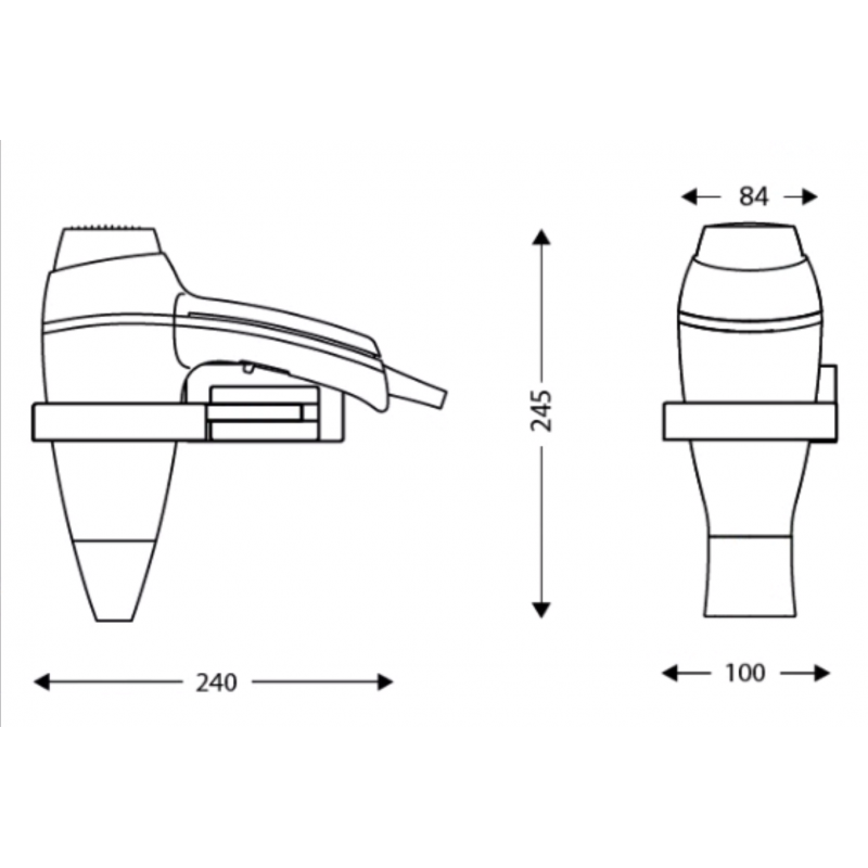 ALTEO bianco + supporto universale JVD